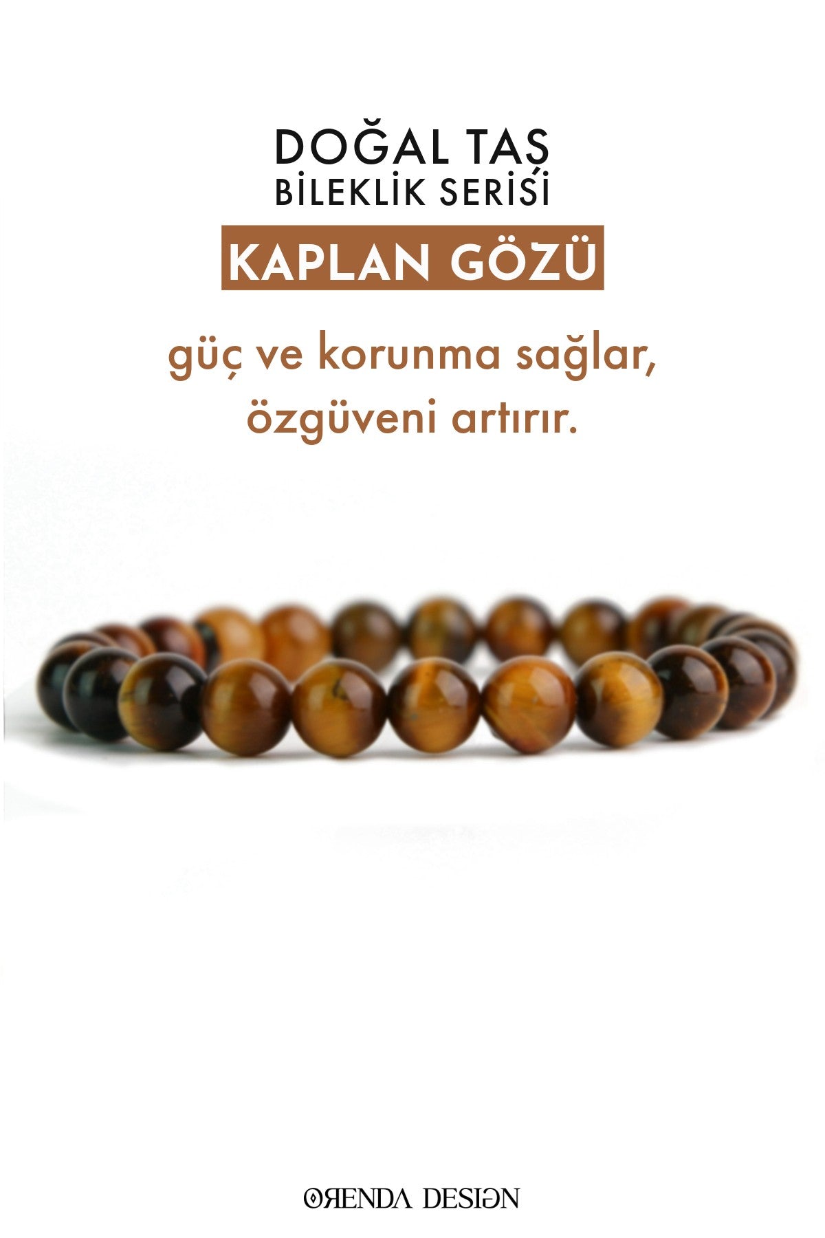 Tiger Eye Natural Stone Bracelet (Strength and Protection)