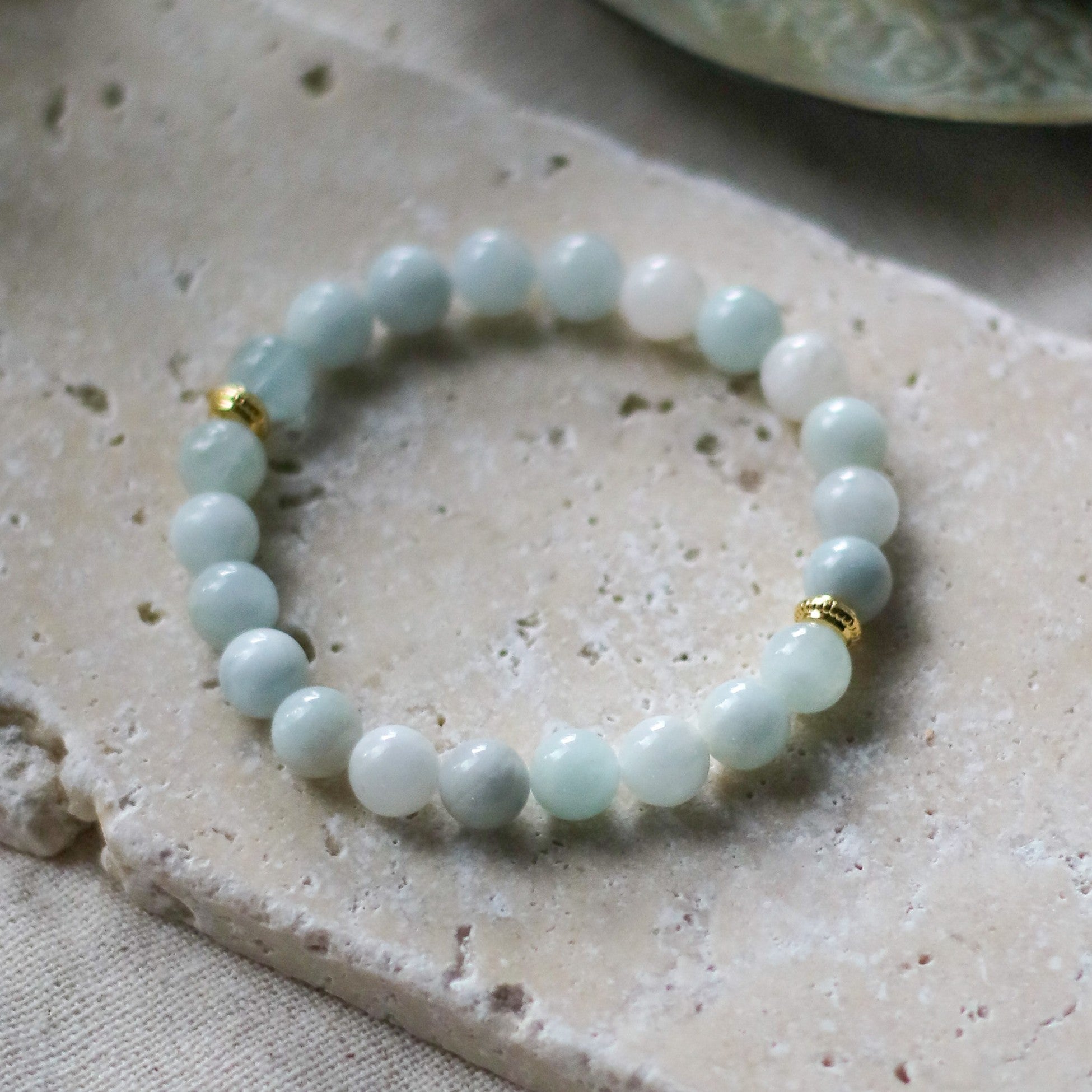 Aquamarine Natural Stone Bracelet (Inner Peace and Sea Spirit)