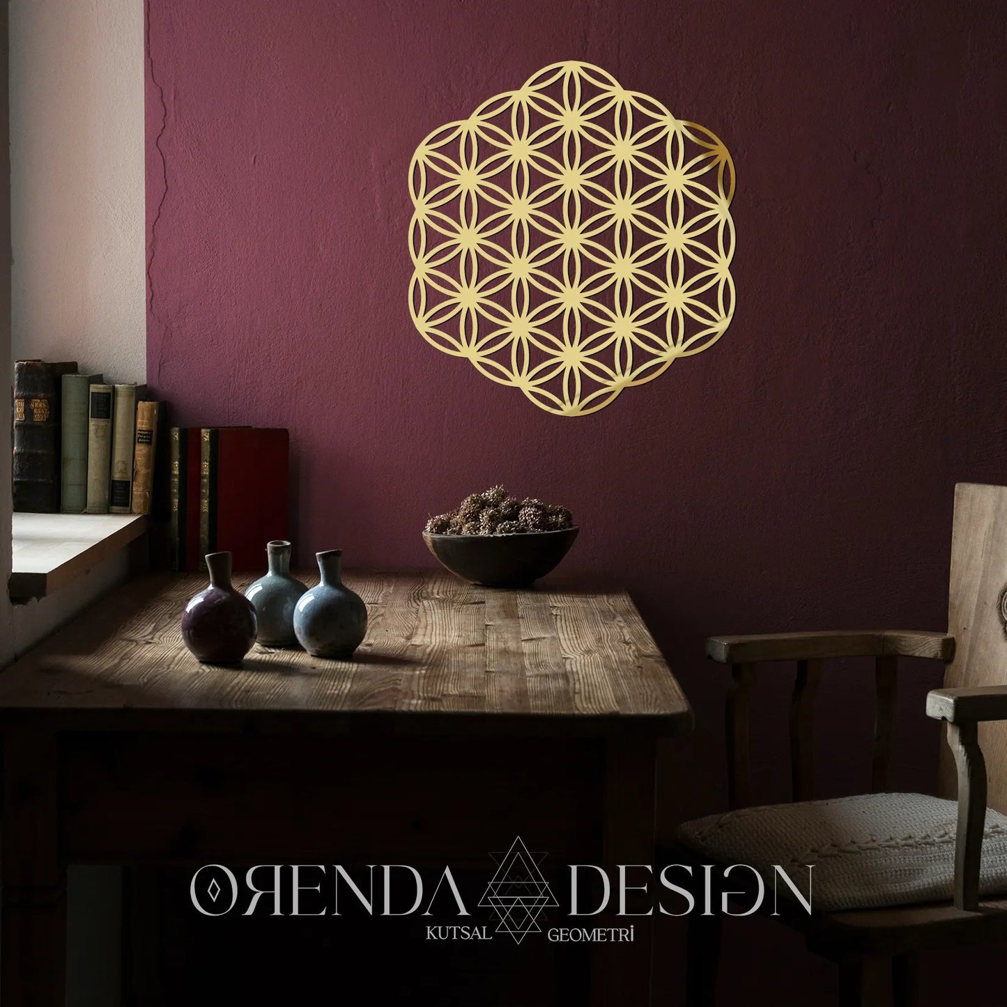 Gold Plexiglass FLOWER OF LIFE Ver.3