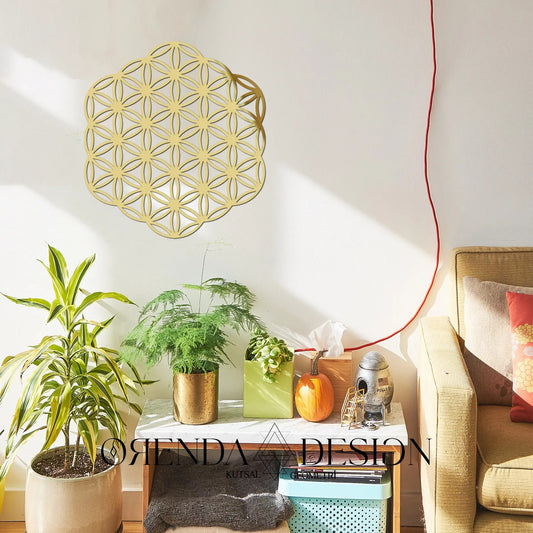 Gold Plexiglass FLOWER OF LIFE Ver.3