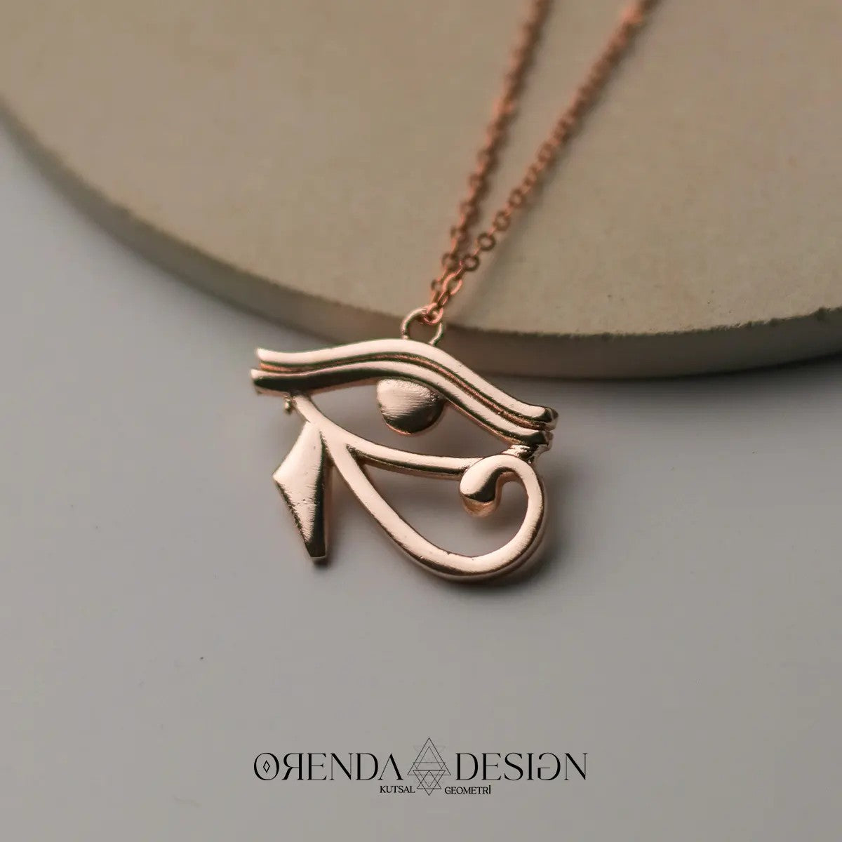 Eye of Horus Necklace - Rose