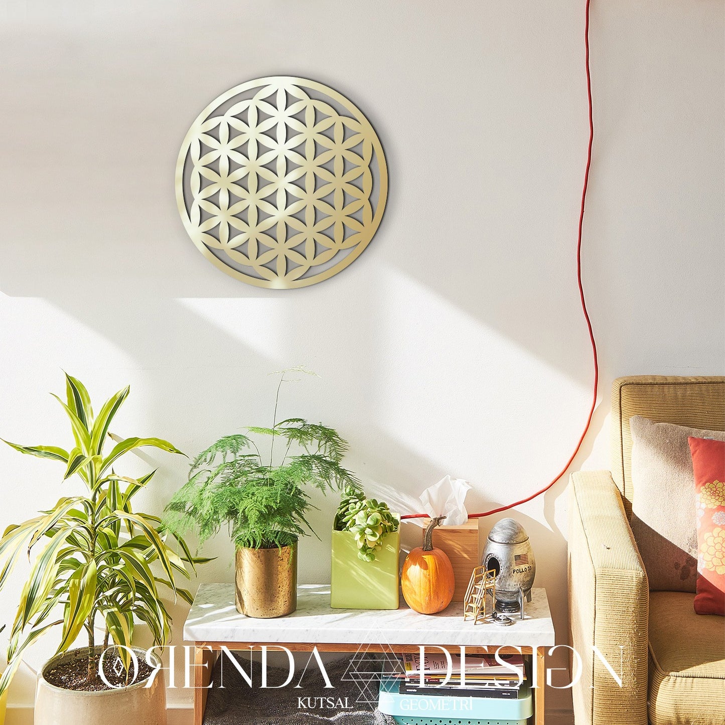 Gold Plexiglass FLOWER OF LIFE Ver.2