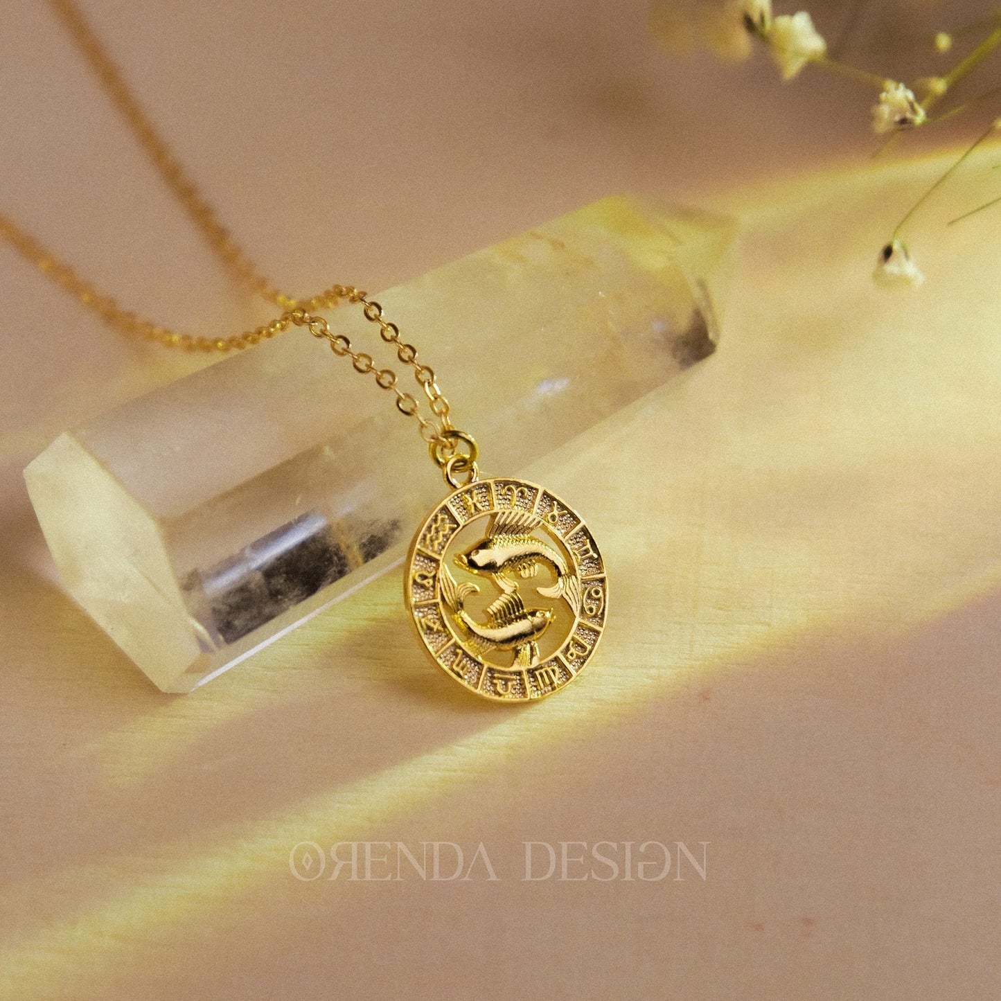 Pisces Necklace- Gold Model 2