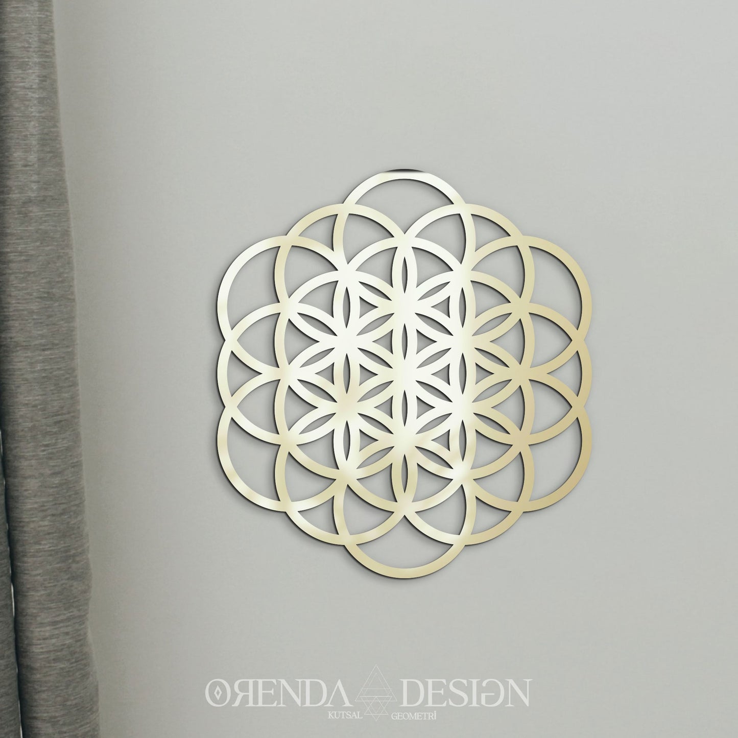 Gold Plexiglass FLOWER OF LIFE Ver.4