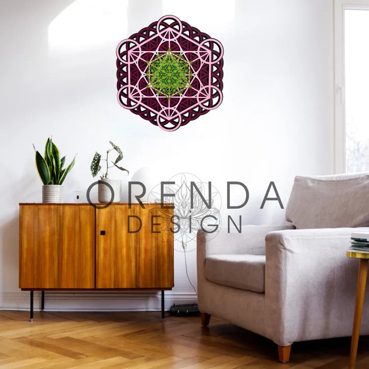 Mandala Yaşam Çiçeği-Metatron Küp-Tetrahedron No:3