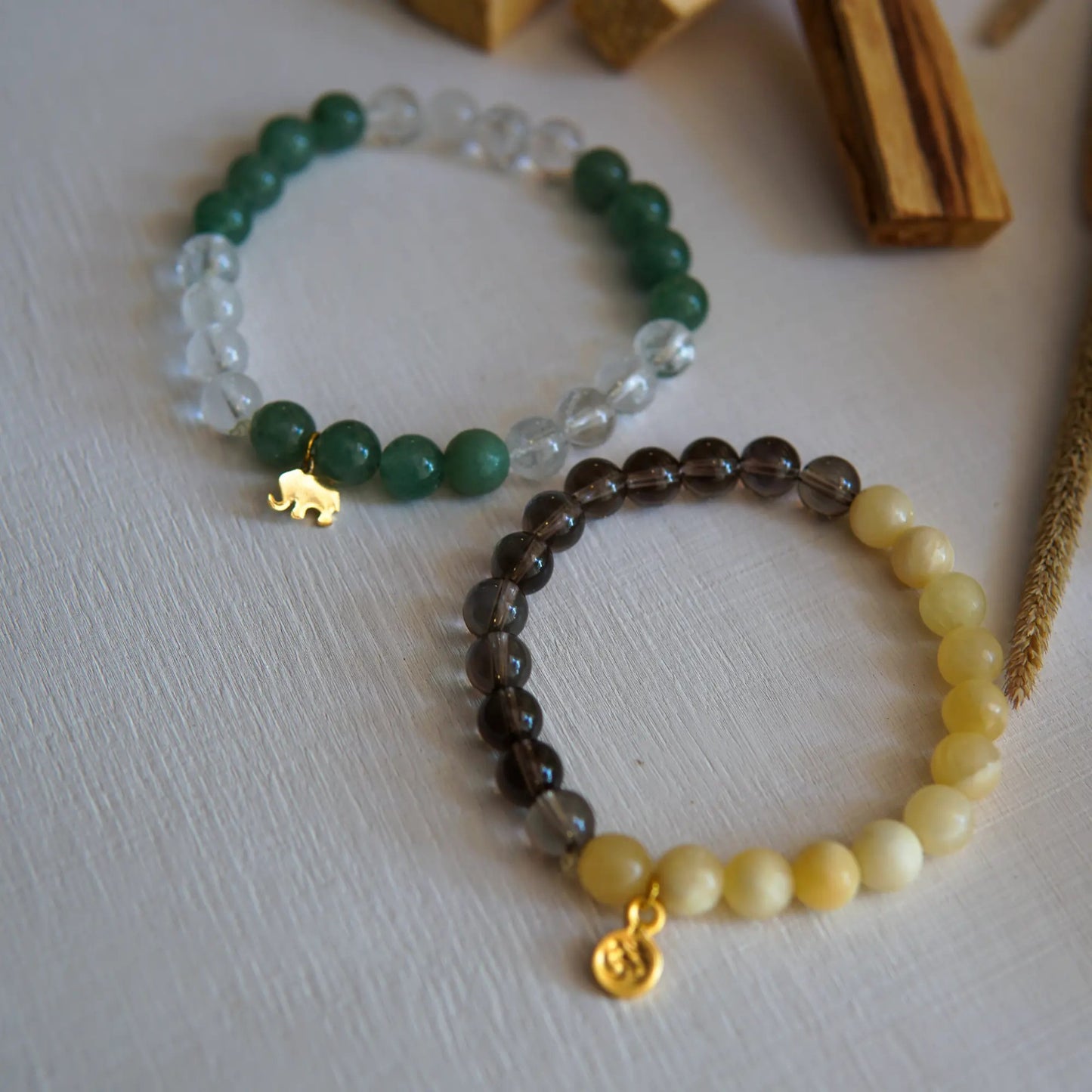 Earth Element Natural Stone Bracelet Set - Taurus, Virgo and Capricorn