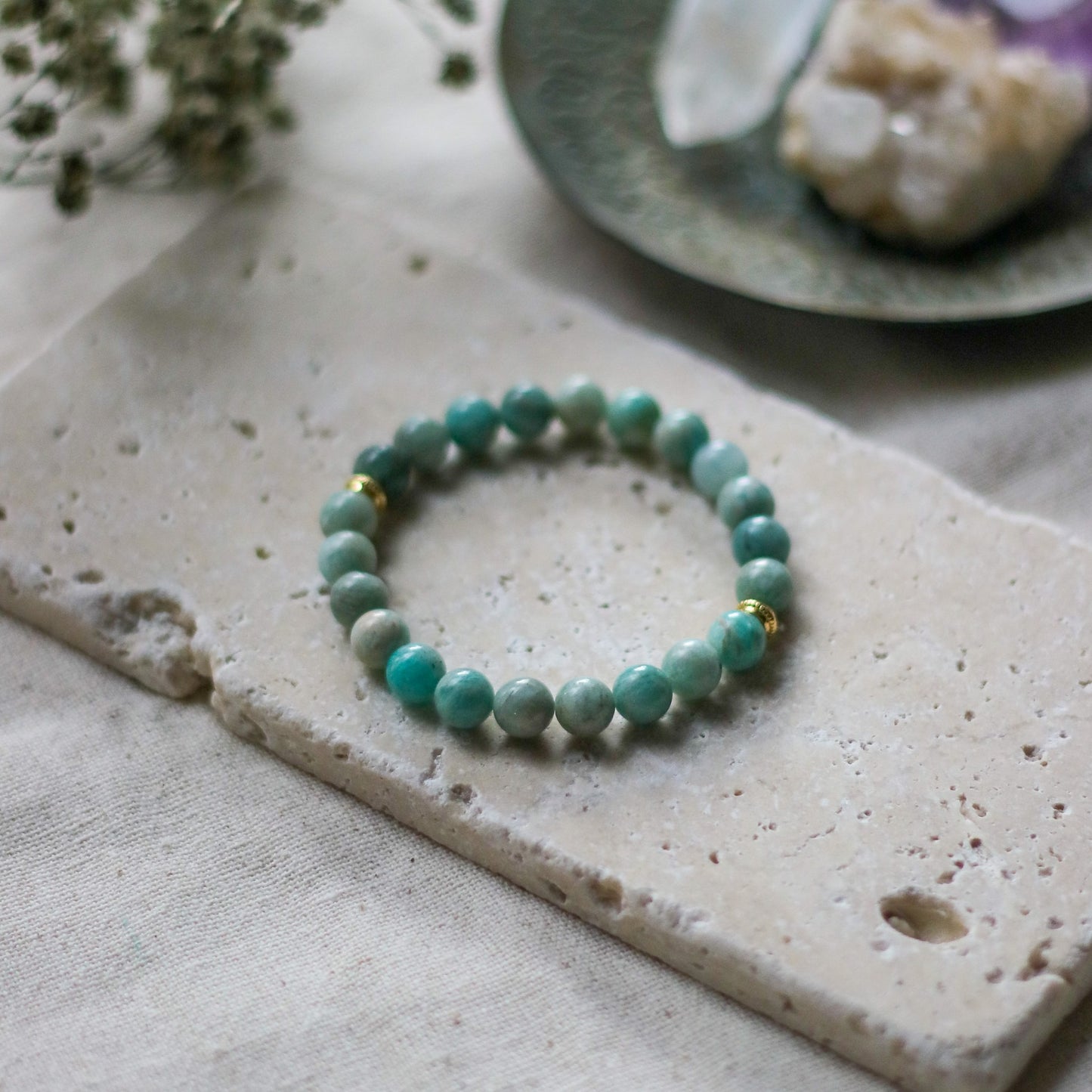 Amazonite Natural Stone Bracelet (Soothing and Balancing)