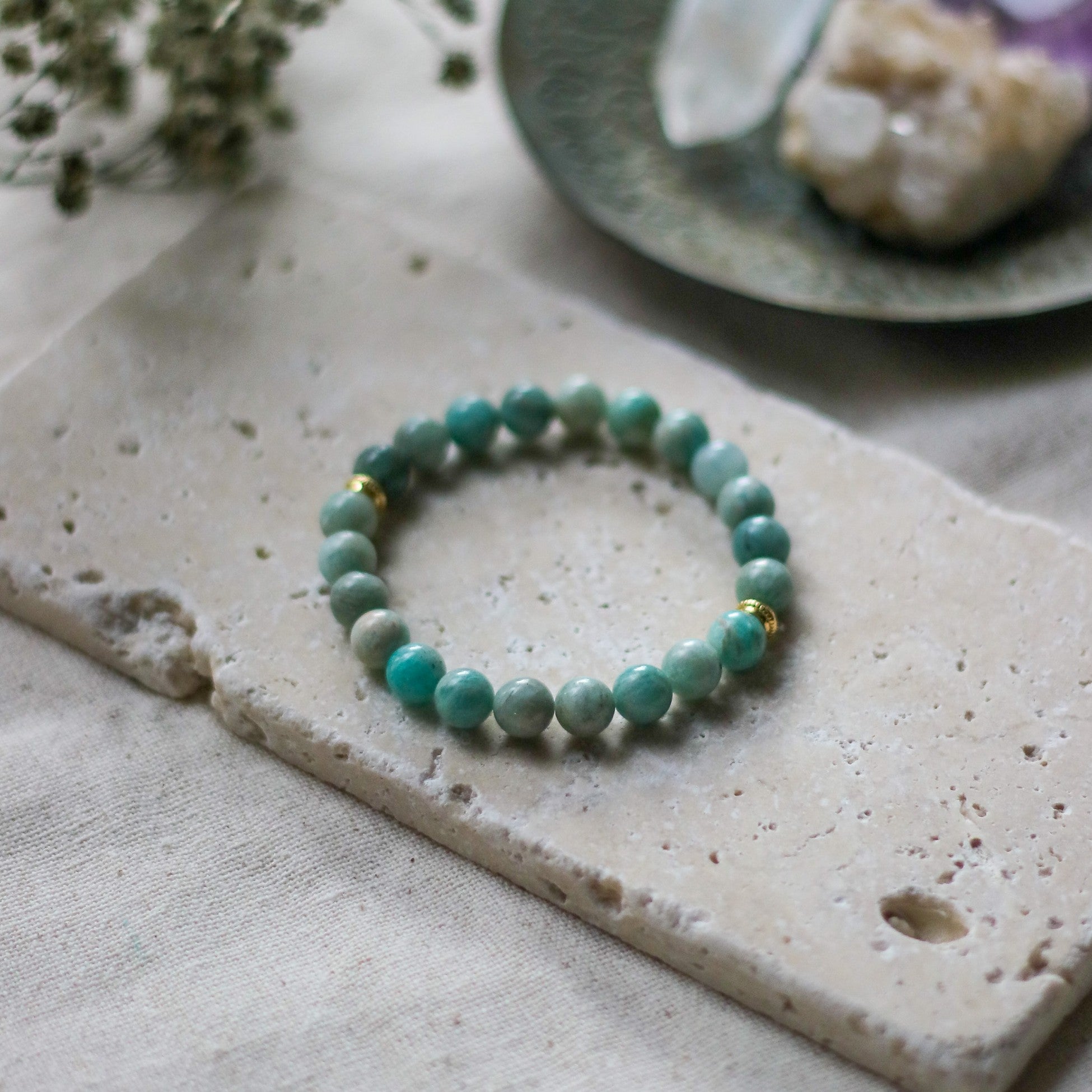 Amazonite Natural Stone Bracelet (Soothing and Balancing)
