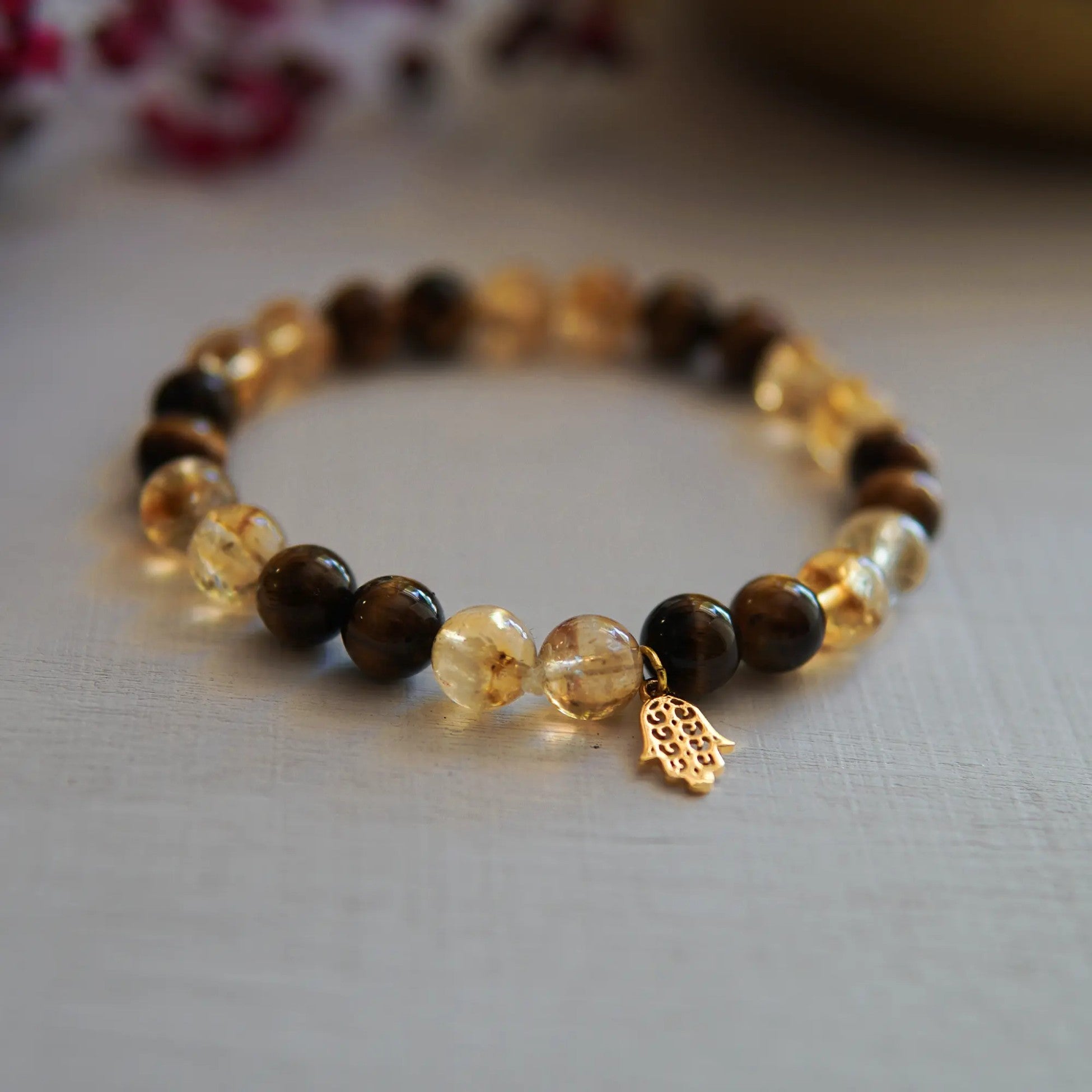 Fire Element Natural Stone Bracelet Set - Aries, Leo and Sagittarius