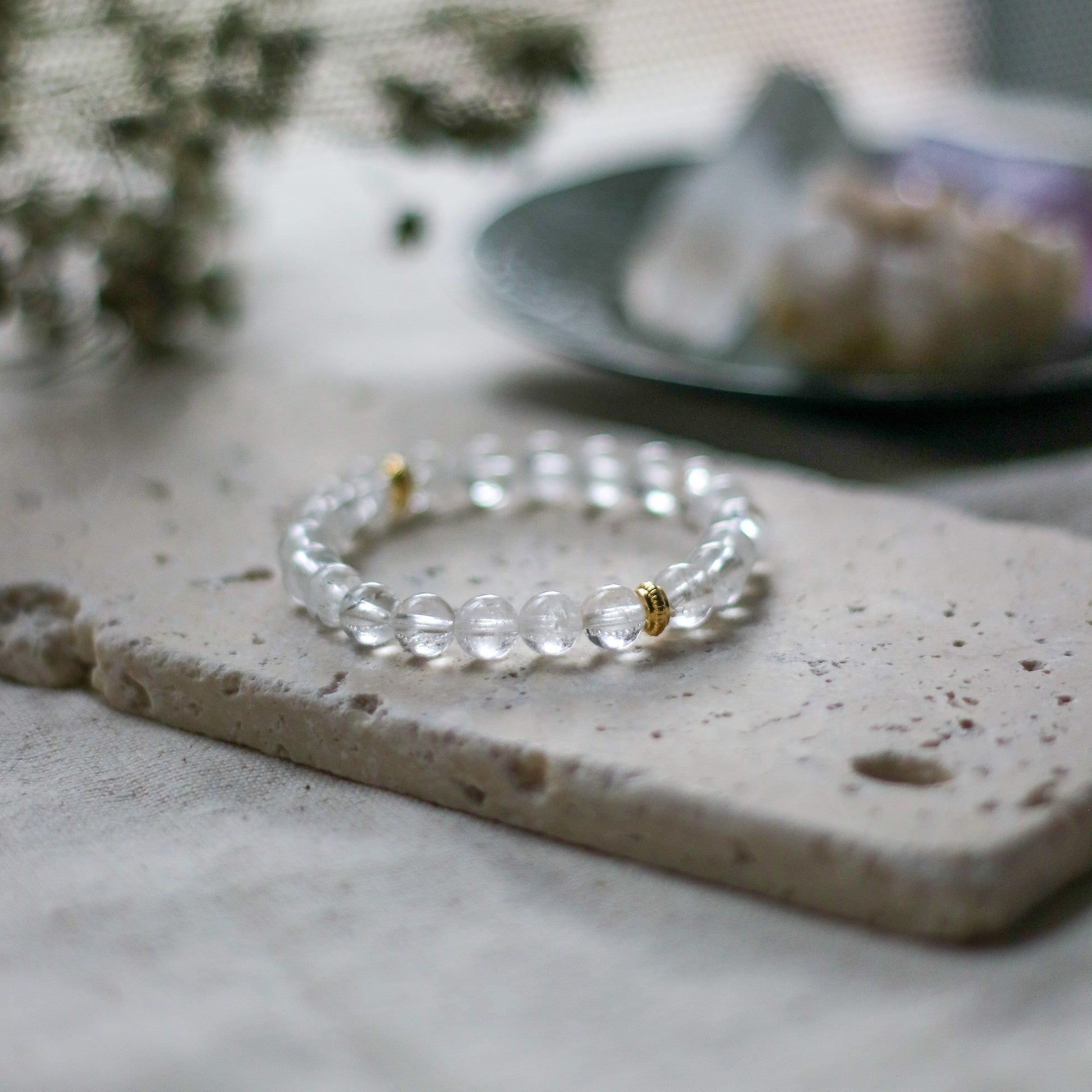 Crystal Quartz Natural Stone Bracelet (Energy Source)