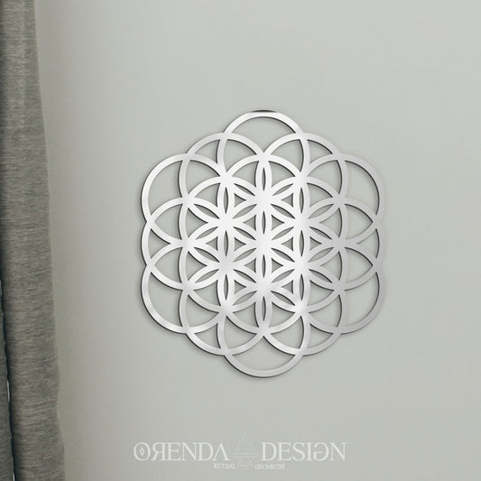 Silver Plexiglass FLOWER OF LIFE Ver.4