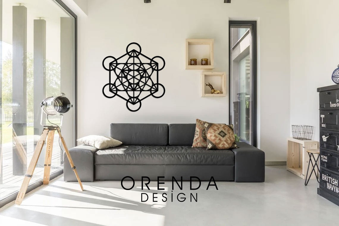 METATRON CUBE Table Wood - Black 