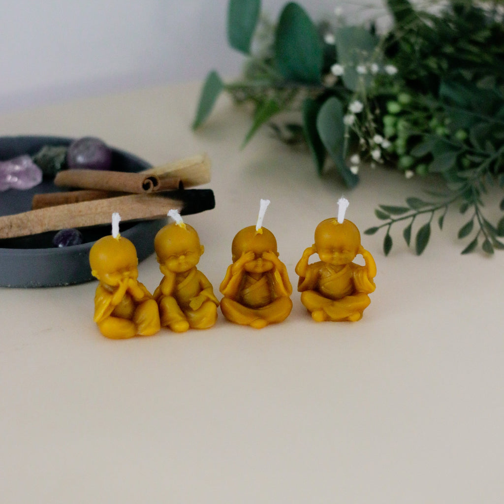 Mini Buddha 4'lü Balmumu Mum