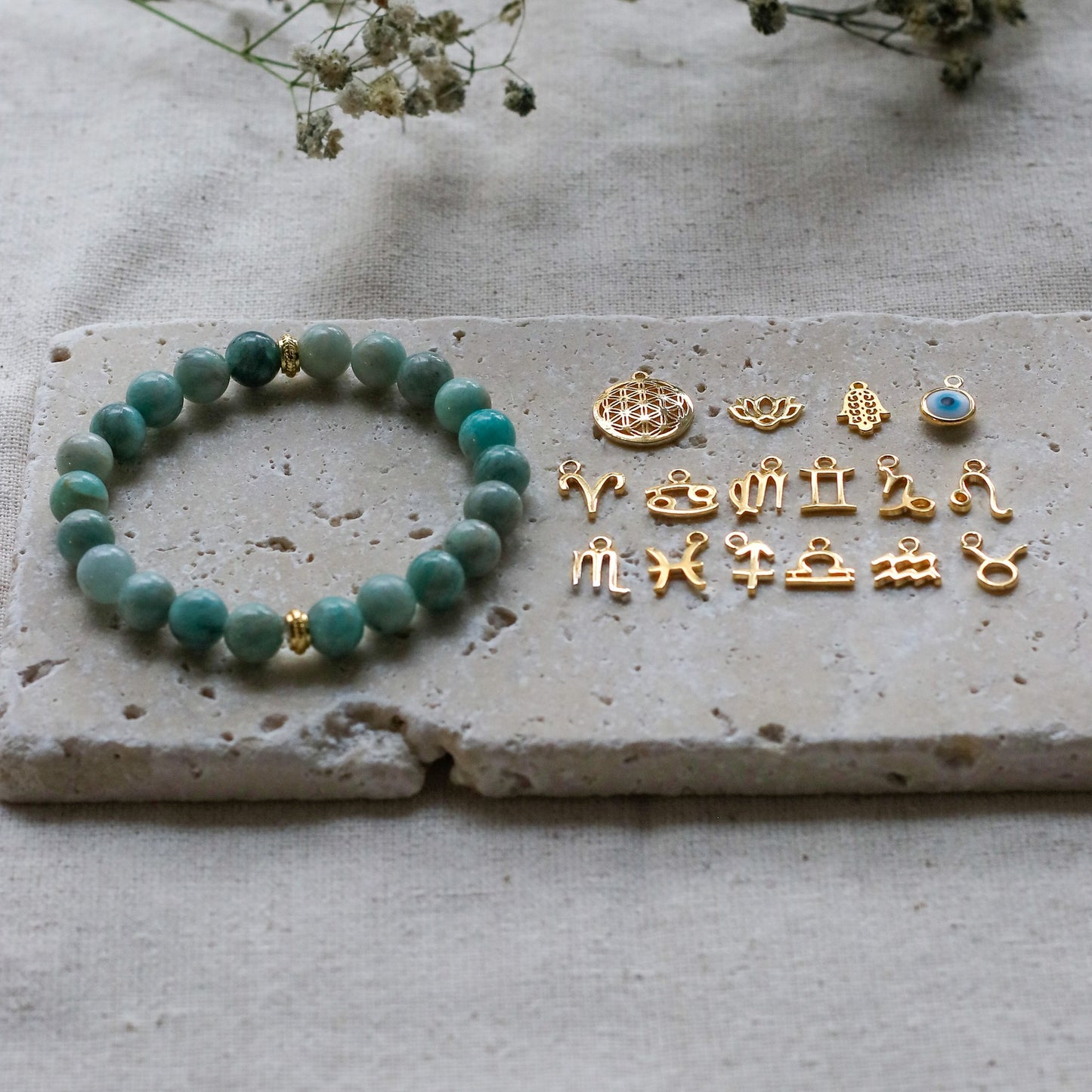 Amazonite Natural Stone Bracelet (Soothing and Balancing)