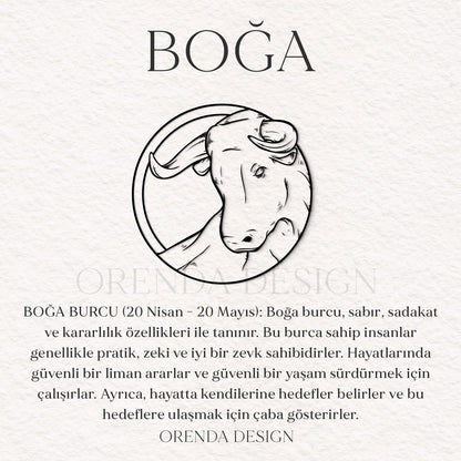 Boğa Burcu Kolye- Gold Model 2