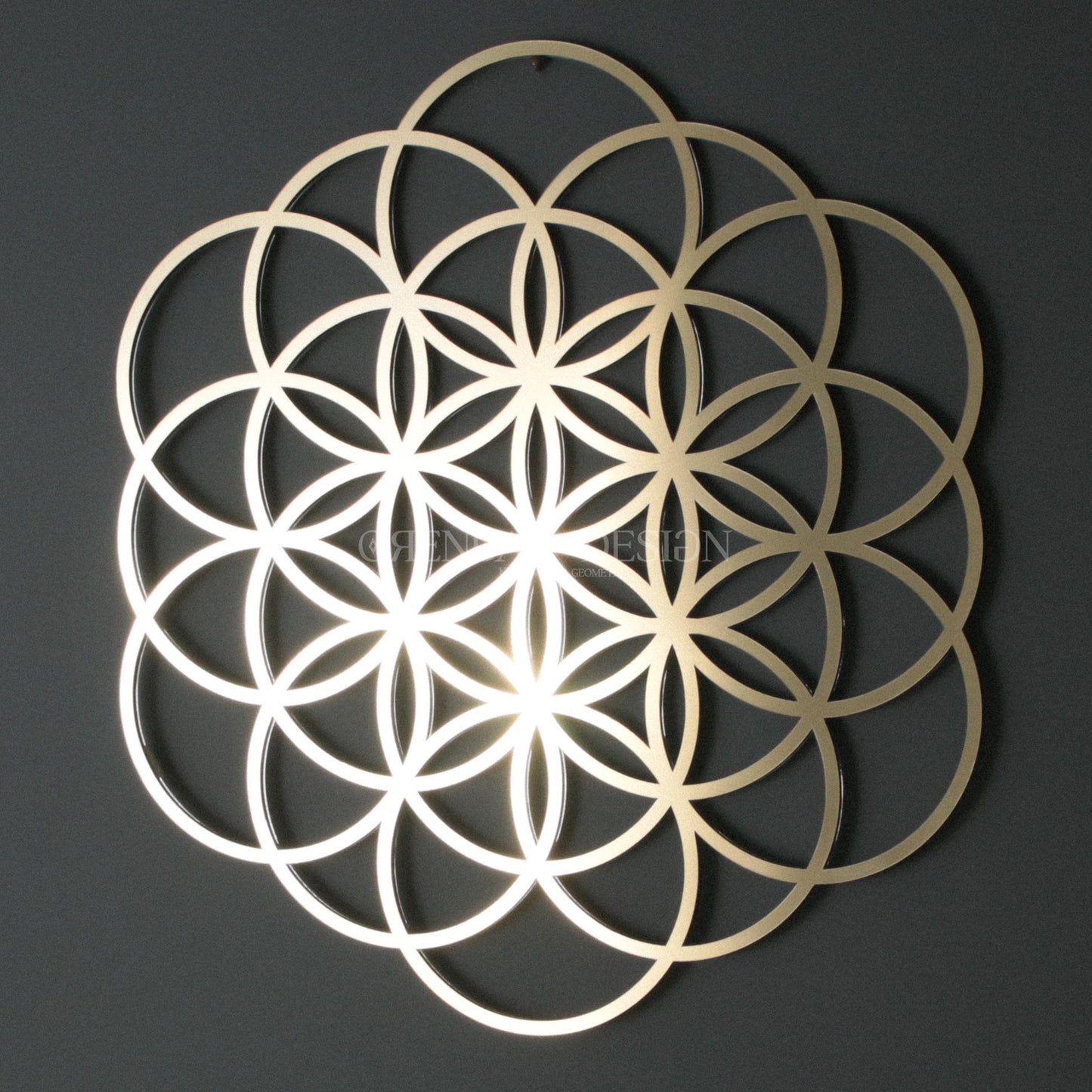 Gold Plexiglass FLOWER OF LIFE Ver.4