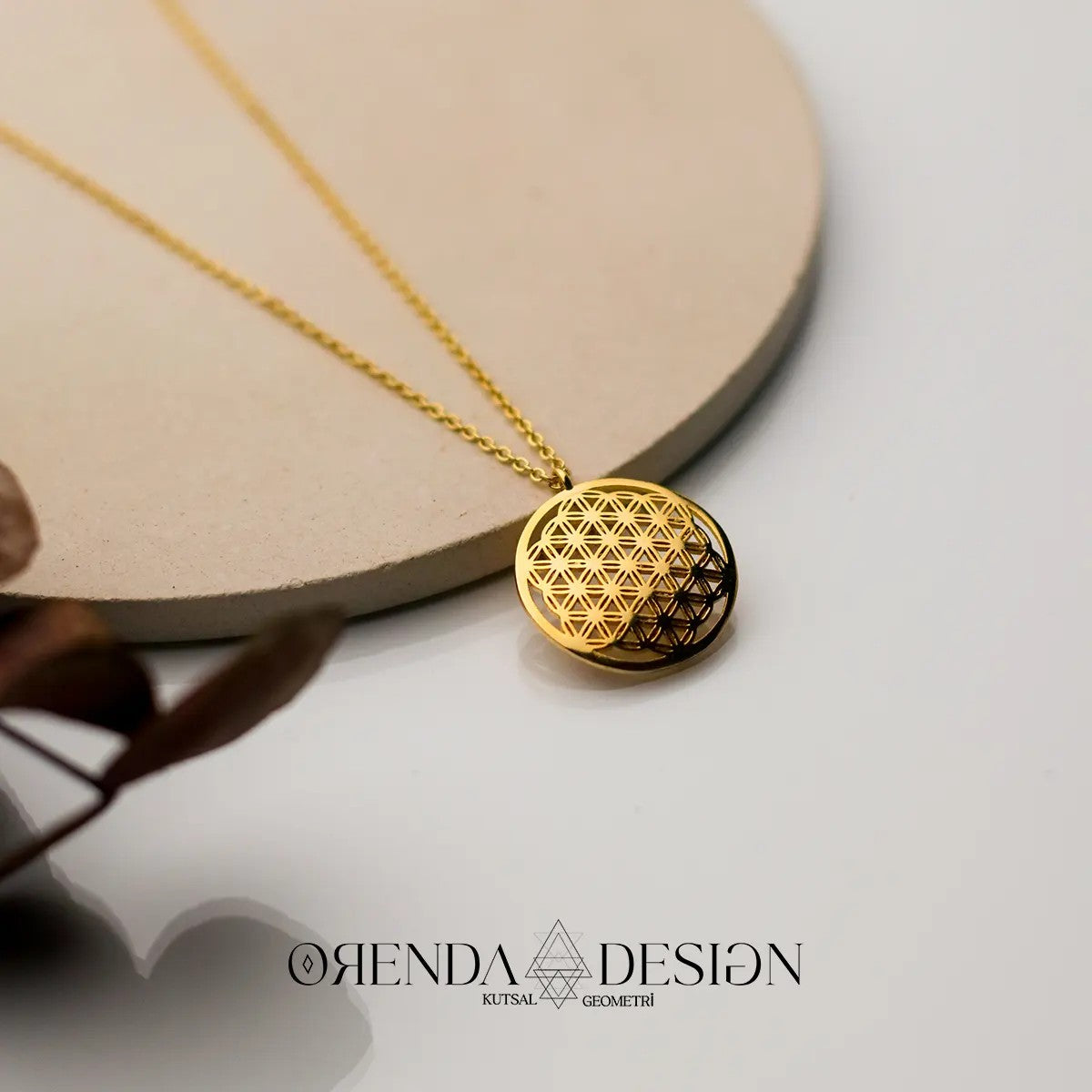 FLOWER OF LIFE Necklace No 1 - Gold