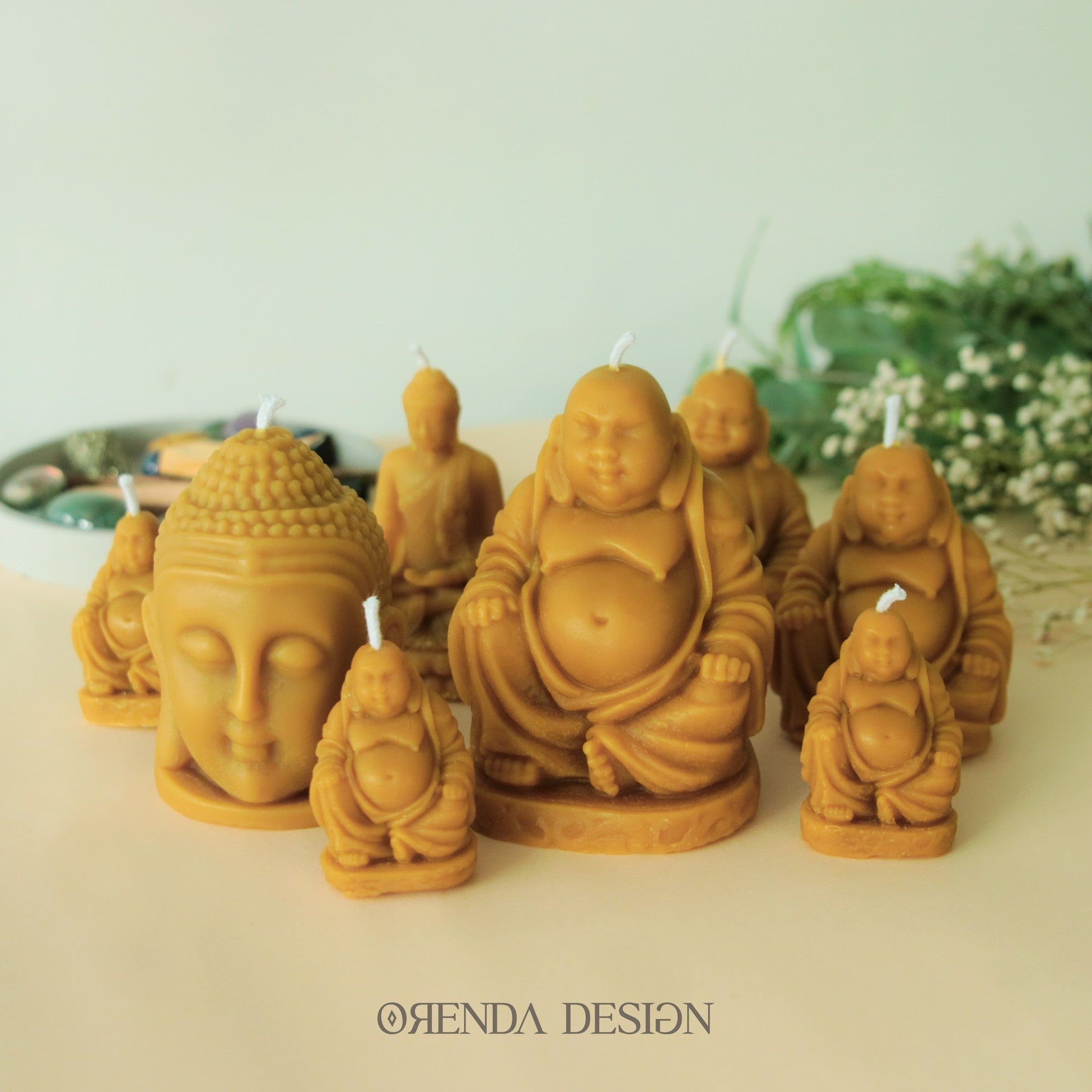 Buddha 8'li Mega Set - Buddha Balmumu Mum