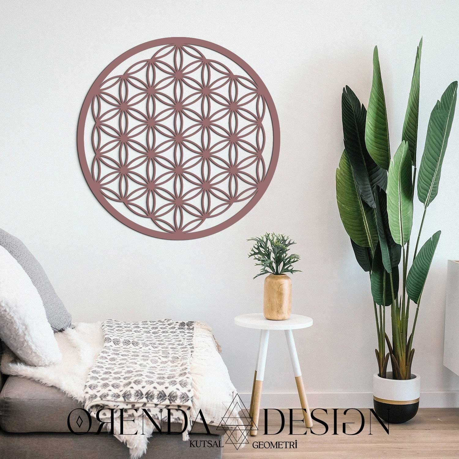 Flower of Life Painting Wood 