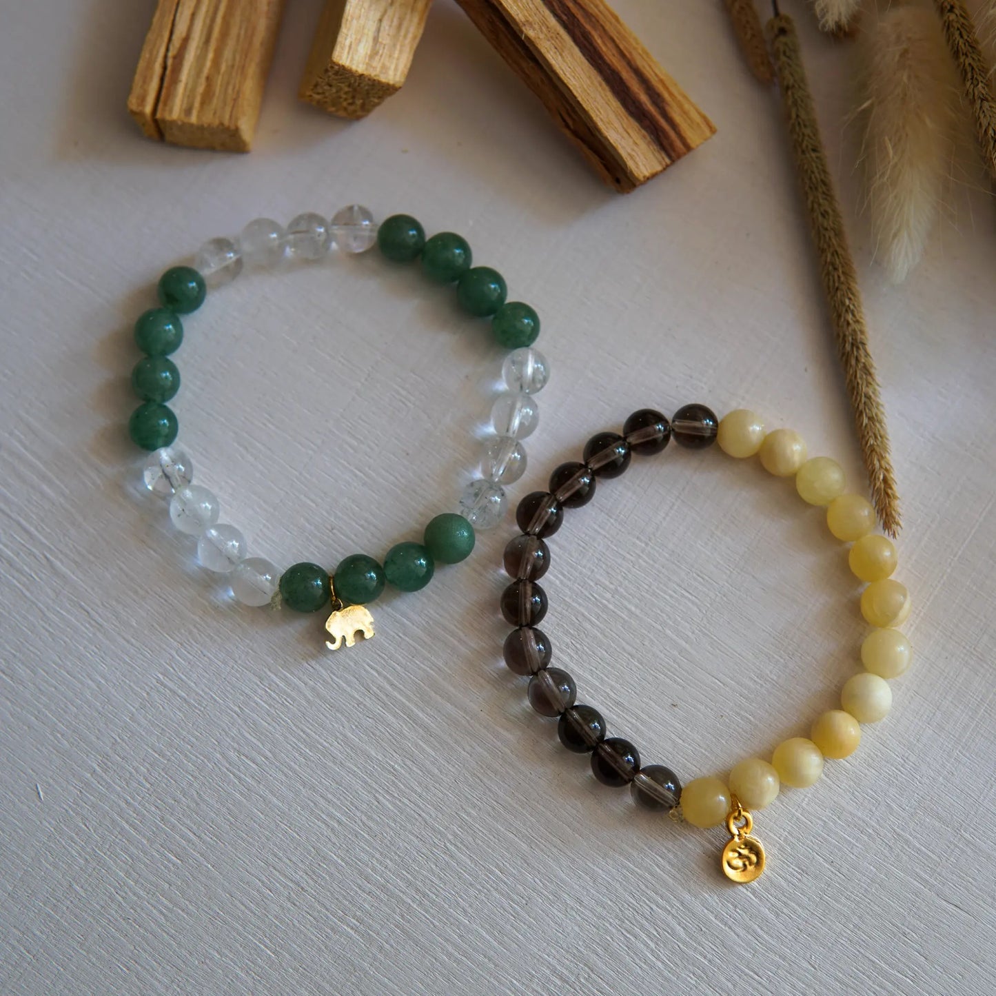 Earth Element Natural Stone Bracelet Set - Taurus, Virgo and Capricorn