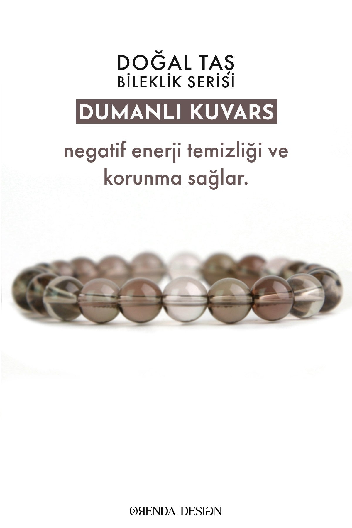 Smoky Quartz Natural Stone Bracelet (Cleansing and Protecting Negativity)