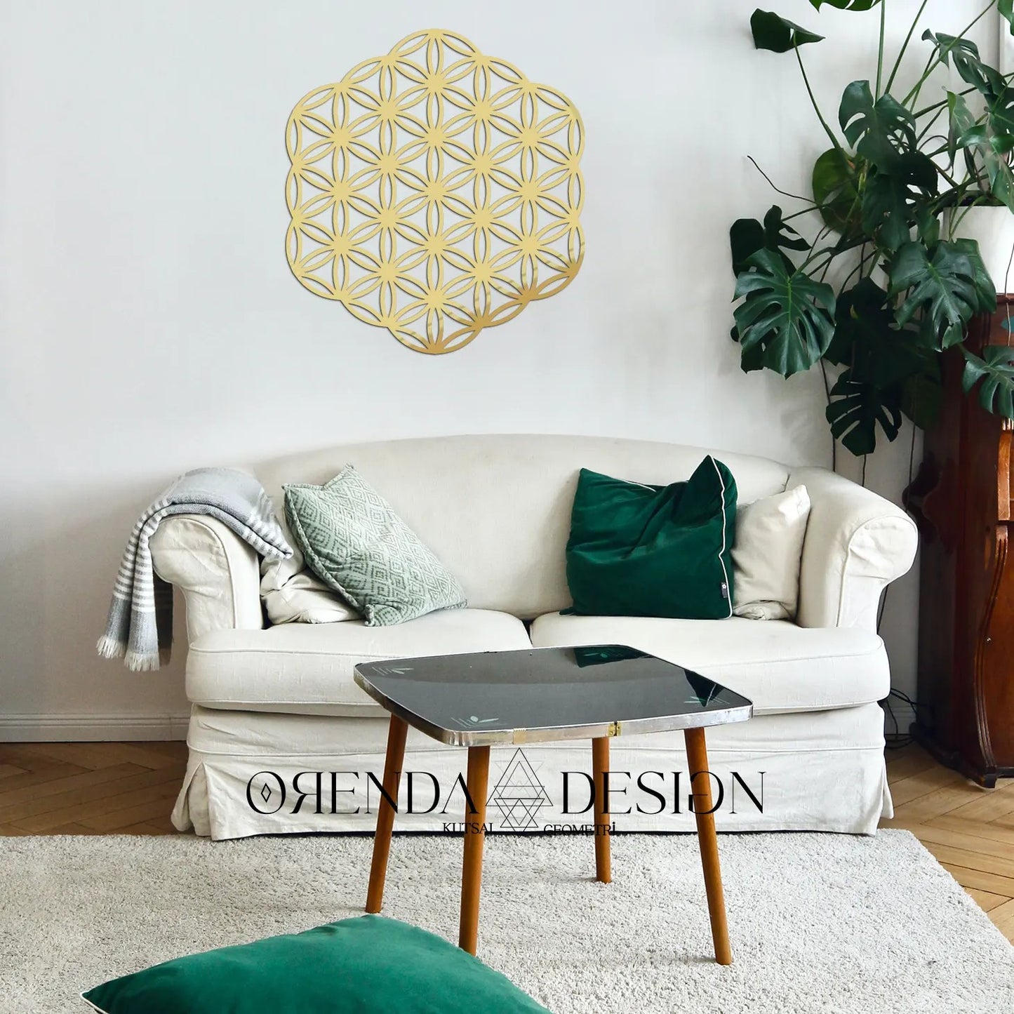 Gold Plexiglass FLOWER OF LIFE Ver.3