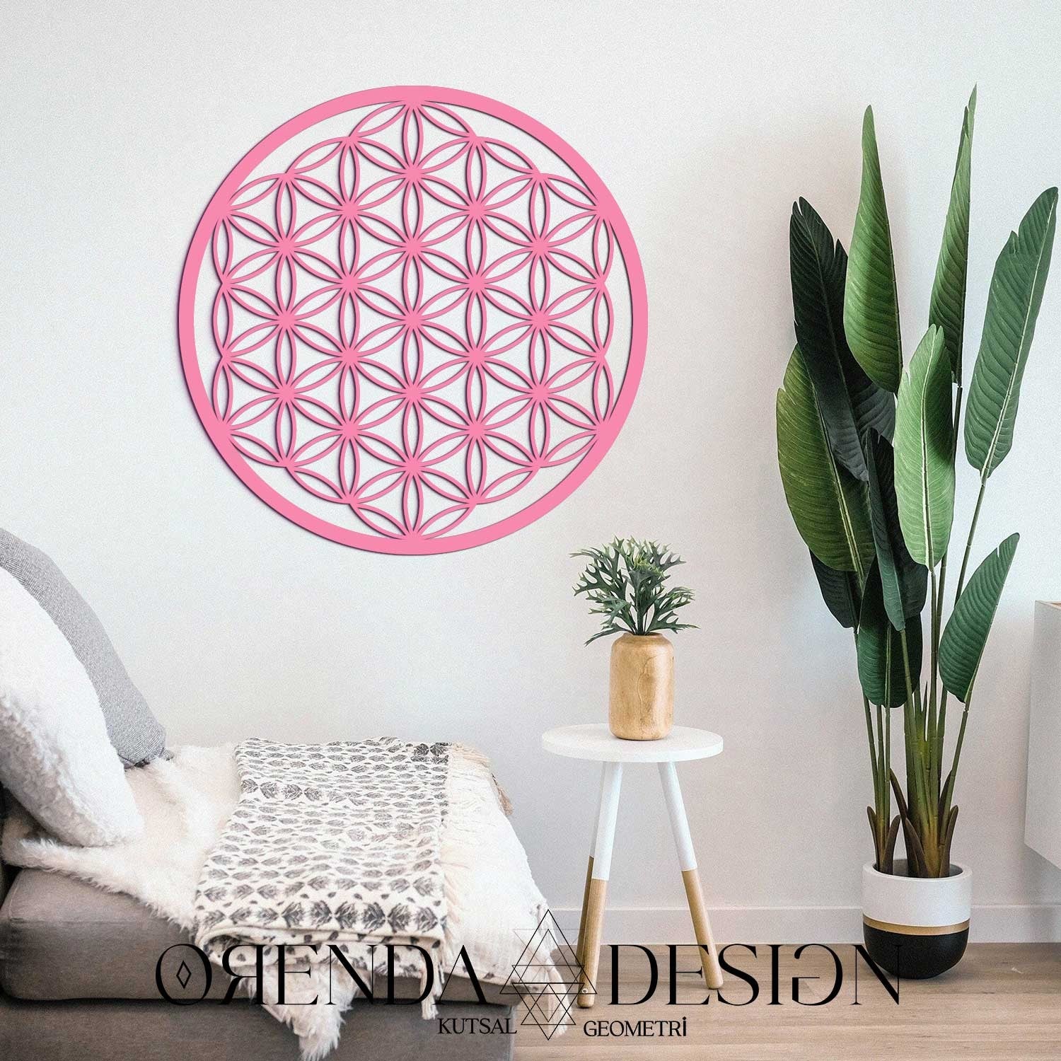 Flower of Life Painting Wood 