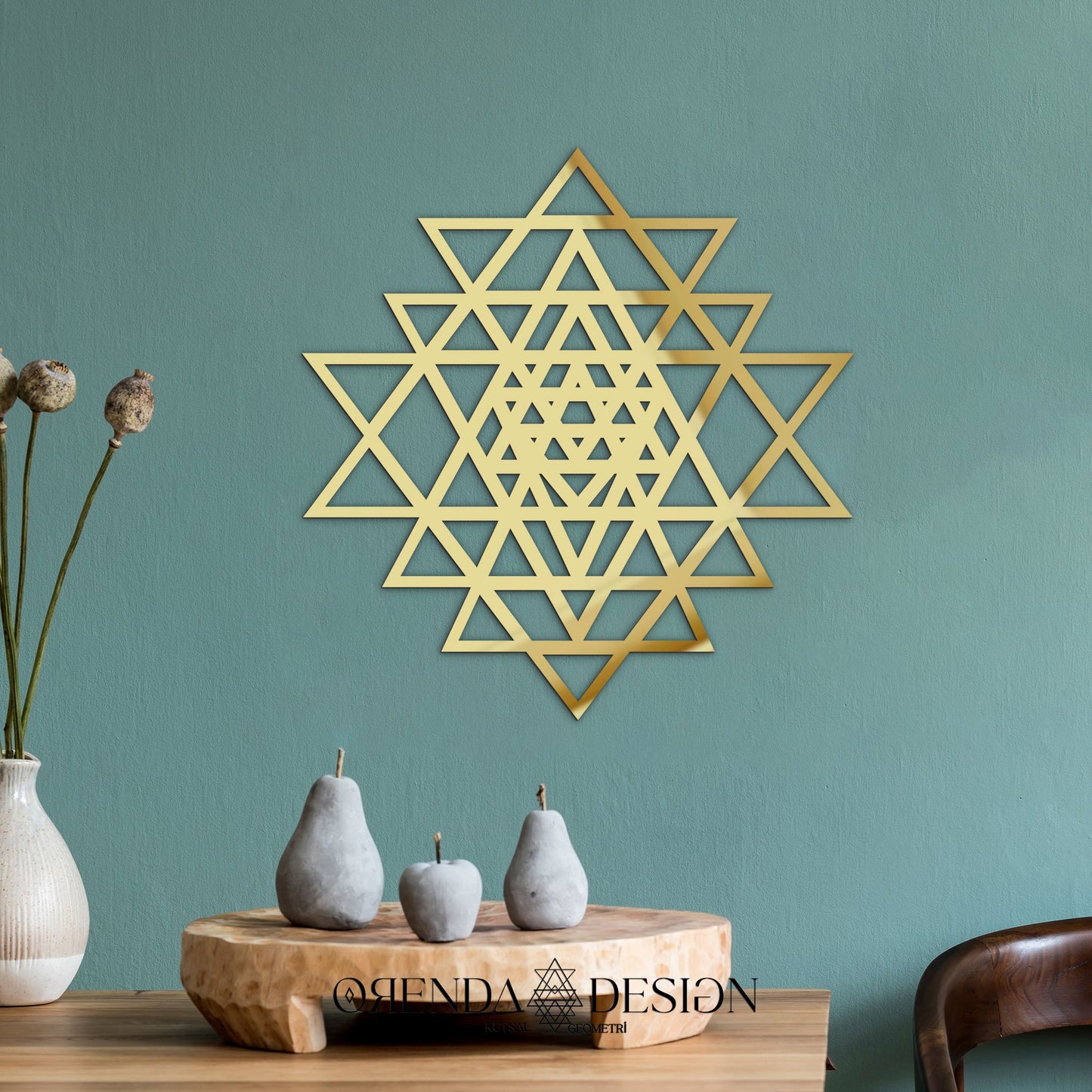 Gold Plexiglass SRI YANTRA Ver.2