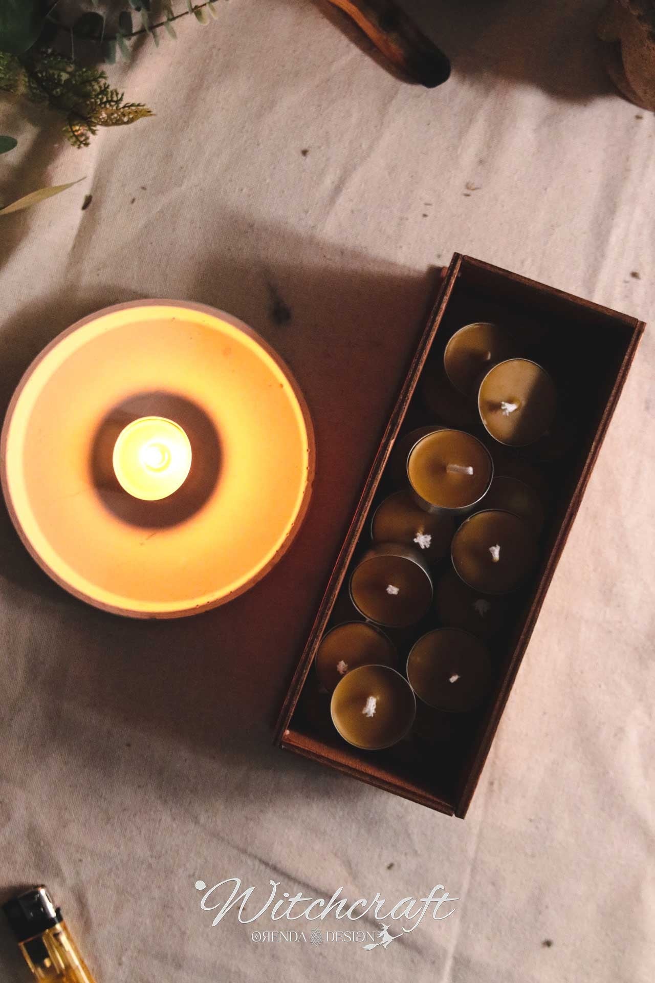 Ritual Kit 24 Beeswax Tealight #witchcraft