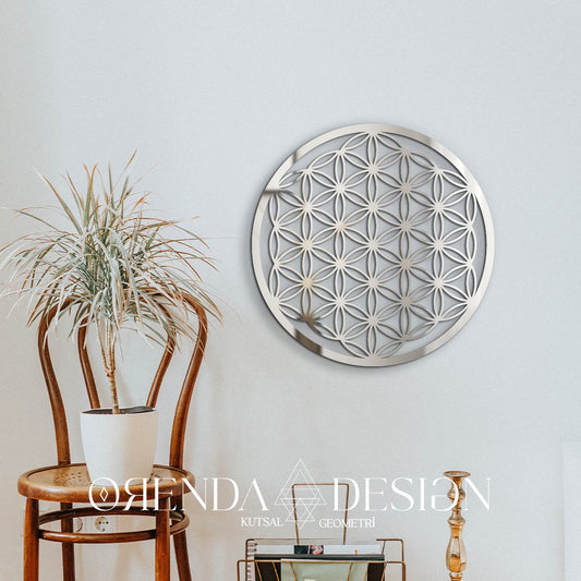 Silver Plexiglass FLOWER OF LIFE