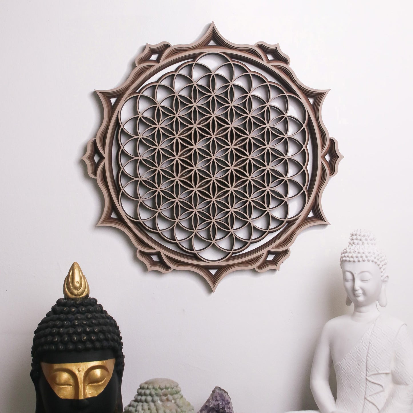 Mandala Yaşam Çiçeği Taç Yaprak Model 2