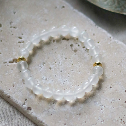 Selenite Natural Stone Bracelet (Symbol of Inner Peace)
