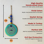 Ethnic Patterned Gold Evil Eye Bead