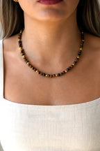 Kaplan Gözü Doğal Taş Kolye (Cesaret, Güç ve Korunma)