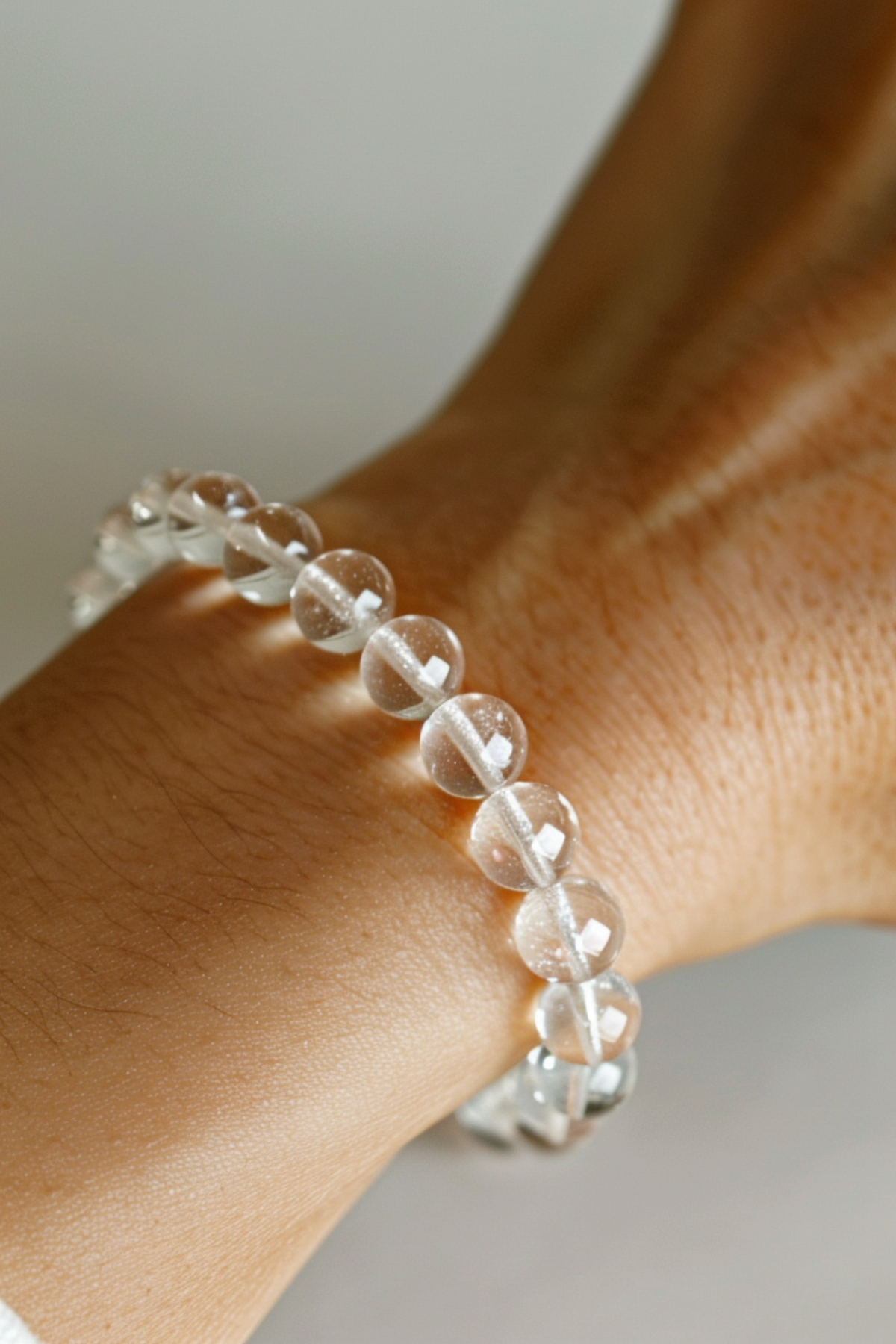Crystal Quartz Natural Stone Bracelet (Energy Source)