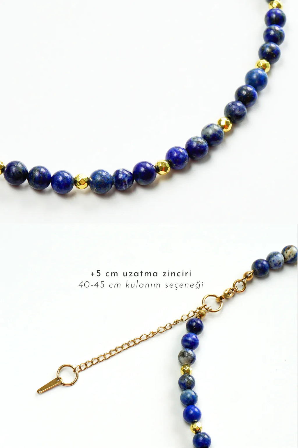 Lapis Lazuli Doğal Taş Kolye (Bilgelik ve İletişim)
