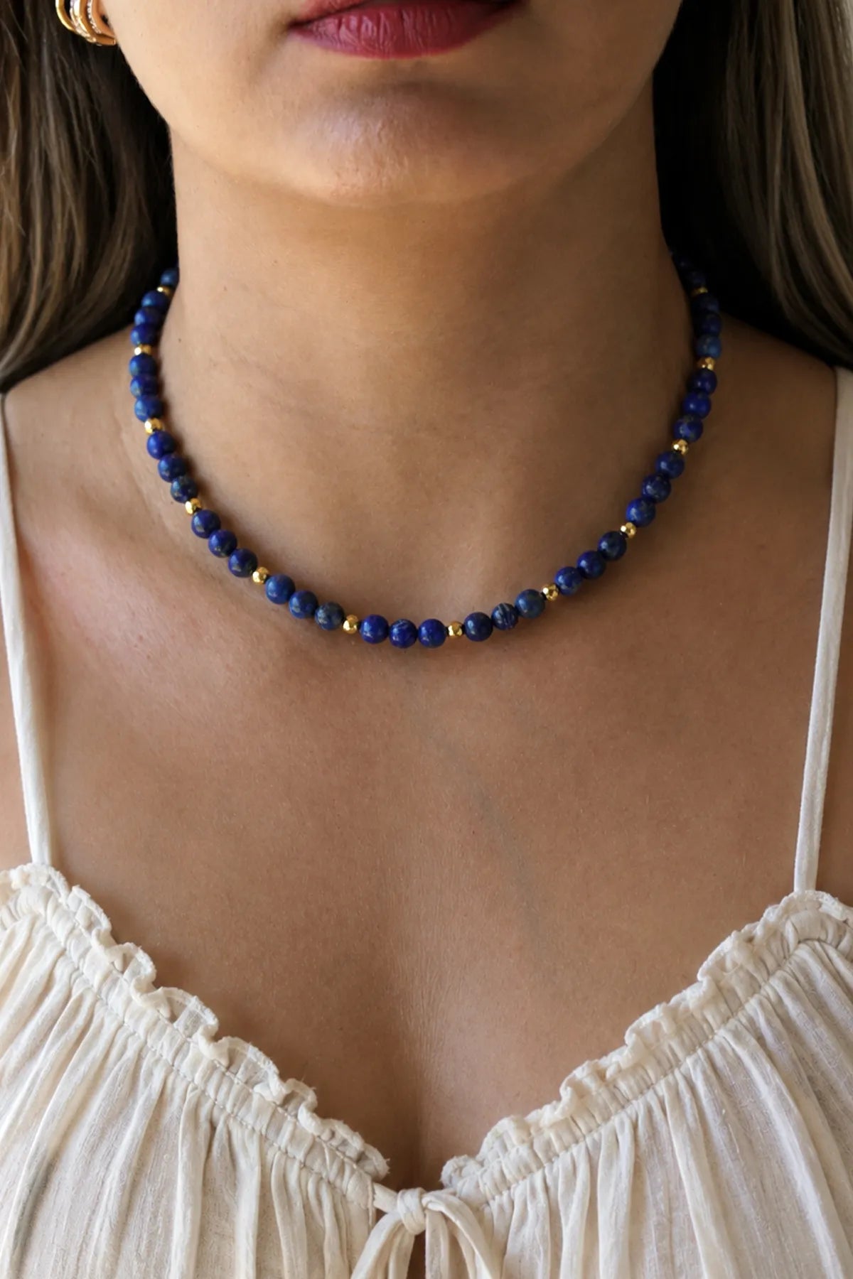 Lapis Lazuli Doğal Taş Kolye (Bilgelik ve İletişim)