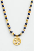 Abundance-Prosperity and Balance - OM(Aum) - Citrine - Lapis Lazuli Natural Stone Necklace