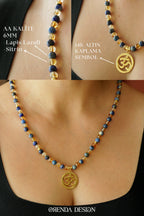 Bolluk-Bereket ve Denge  - OM(Aum) – Sitrin – Lapis Lazuli Doğal Taş Kolye