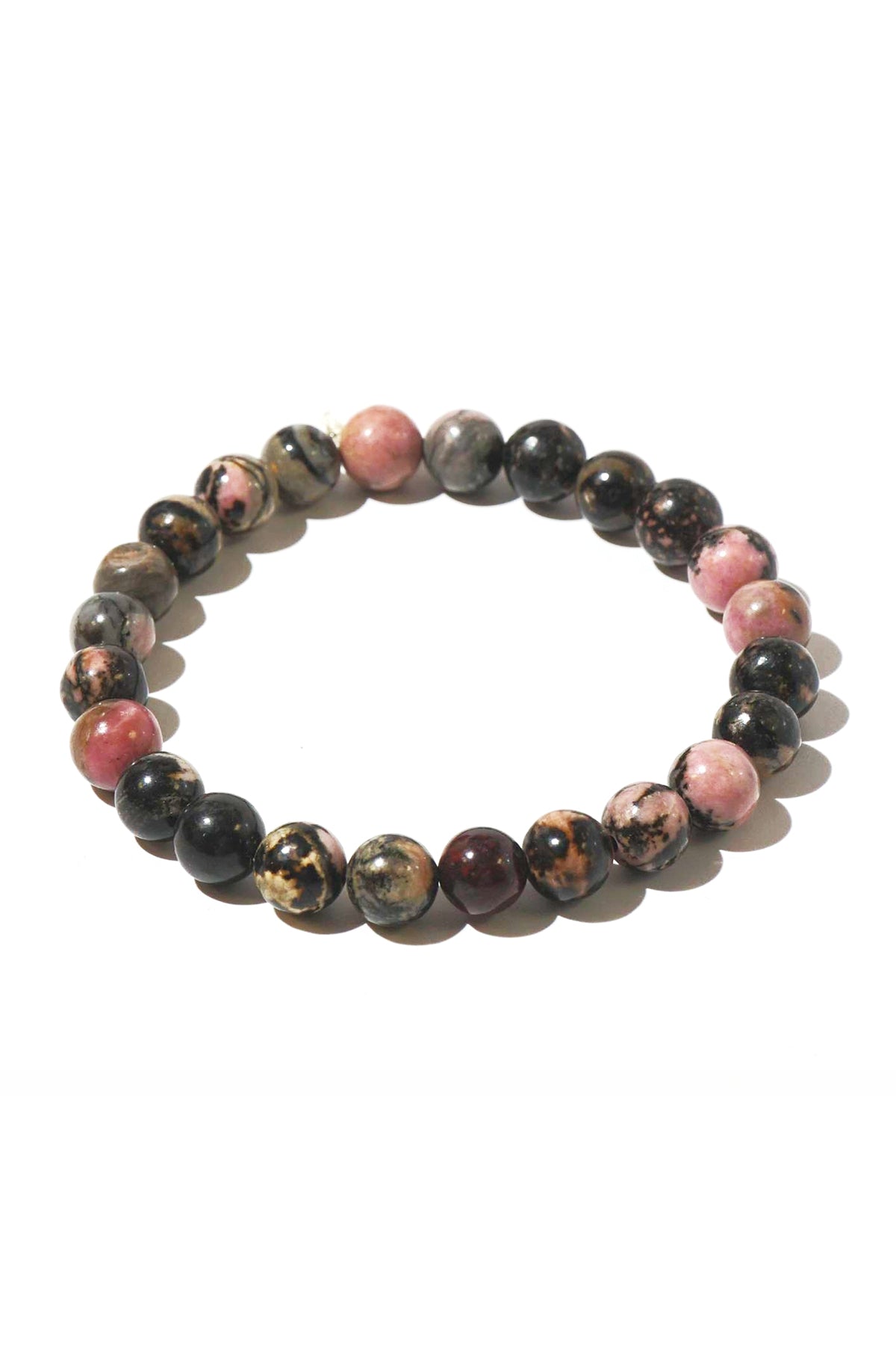 Rhodonite Natural Stone Bracelet (Emotional Balance and Balanced Relationships)