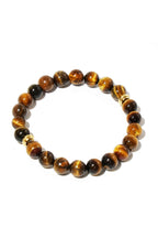 Tiger Eye Natural Stone Bracelet (Strength and Protection)
