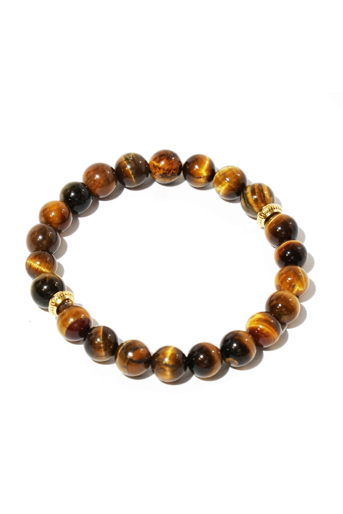 Tiger Eye Natural Stone Bracelet (Strength and Protection)