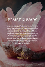 Pembe Kuvars Doğal Taş Bileklik (Aşk, Sevgi ve Mutluluk Enerjisi)