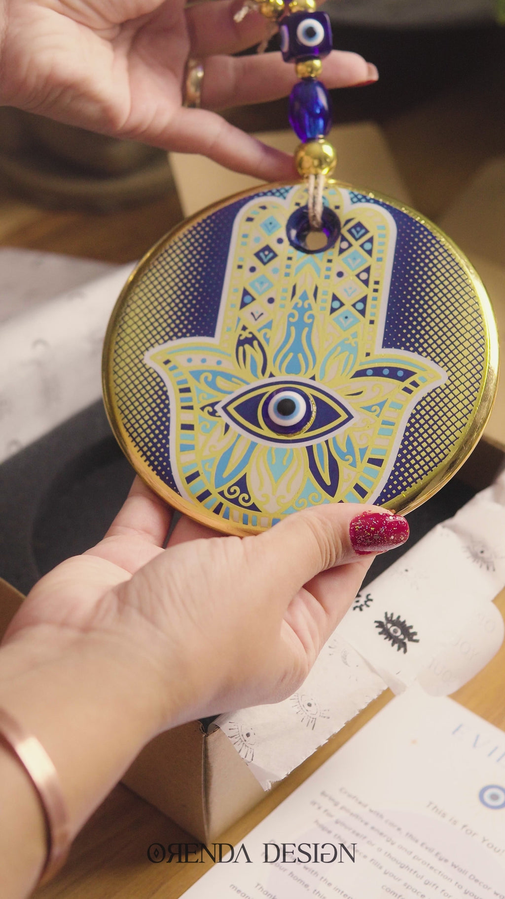 Fatima Mother's Hand (Hamsa) Evil Eye Bead