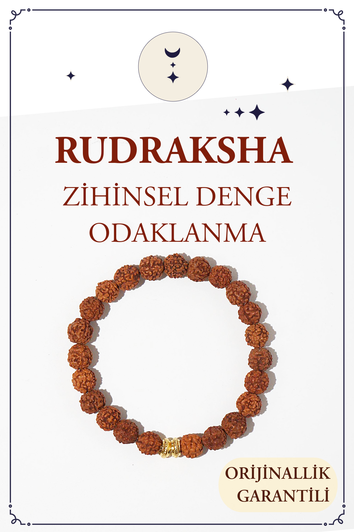 Rudraksha Natural Stone Bracelet (Key to Mental Balance)