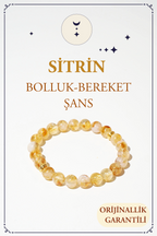 Sitrin Doğal Taş Bileklik (Para Mıknatısı-Şans)